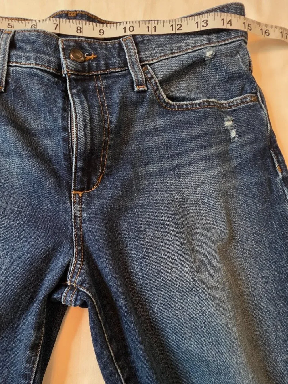 Joe's Jeans Distressed Straight Leg, High-Rise Denim Women's Jeans, Size 28